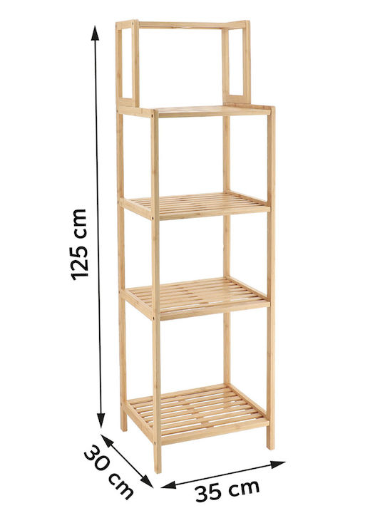 5-Tier Floor Shelf 35x30x125 T-d Bamboo 98228195 35x30x125