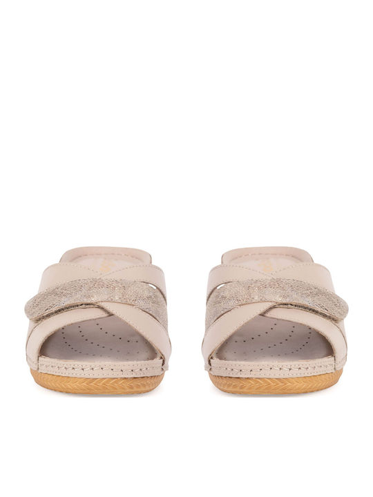 Damenplattformen Beige