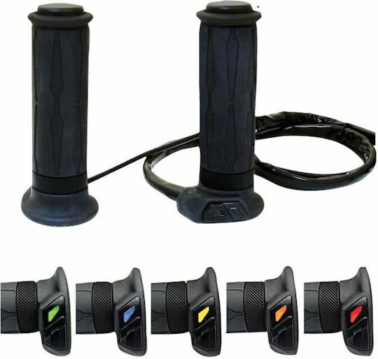 Koso Beheizbare Motorradlenkergriffe 22mm in Schwarz Farbe