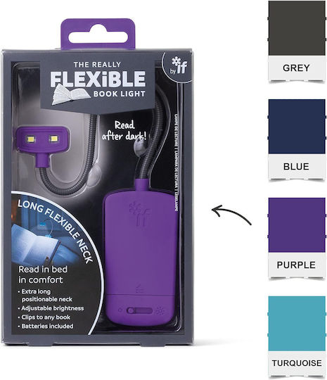 IF The Really Flexible Book Light Book Light LED with Clip Blue