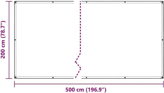 vidaXL Waterproof Tarpaulin 140gr/m² 5x2m. Light Type Transparent