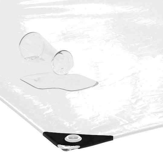 vidaXL Waterproof Tarpaulin 350gr/m² 6x5m. Heavy Duty Transparent