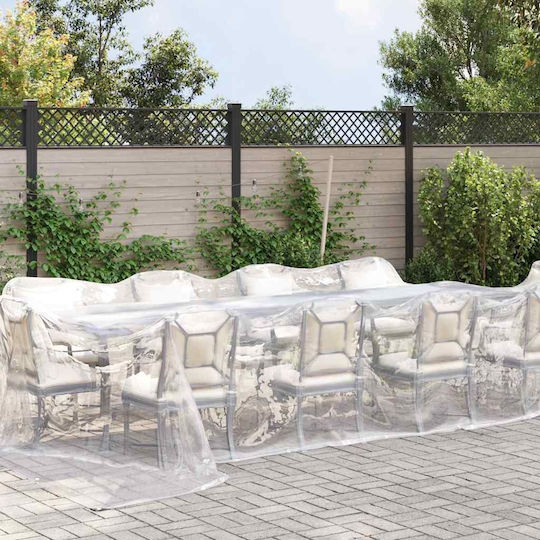vidaXL Waterproof Tarpaulin 140gr/m² 12x4m. Light Type Transparent