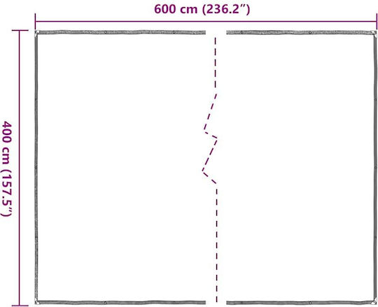 vidaXL Waterproof Tarpaulin 140gr/m² 6x4m. Light Type Transparent