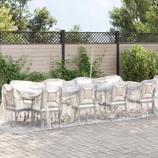 vidaXL Waterproof Tarpaulin 140gr/m² 8x2m. Light Type Transparent