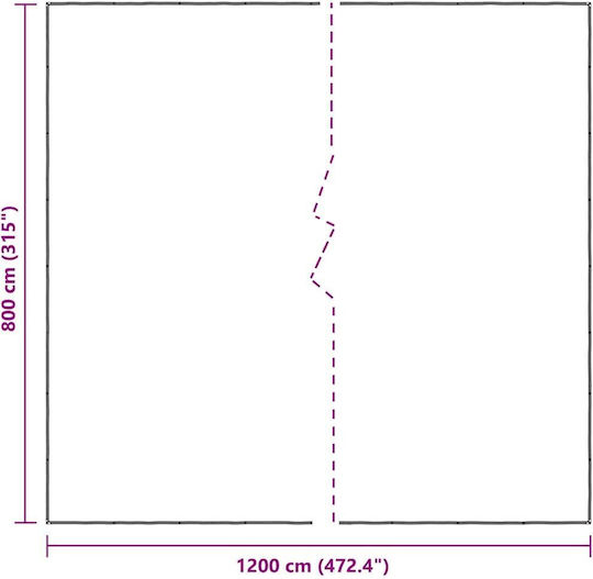 vidaXL Αδιάβροχος Μουσαμάς 140gr/m² 12x8μ. Ελαφρού Τύπου Διάφανος