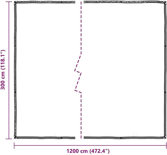 vidaXL Waterproof Tarpaulin 140gr/m² 12x3m. Light Type Transparent