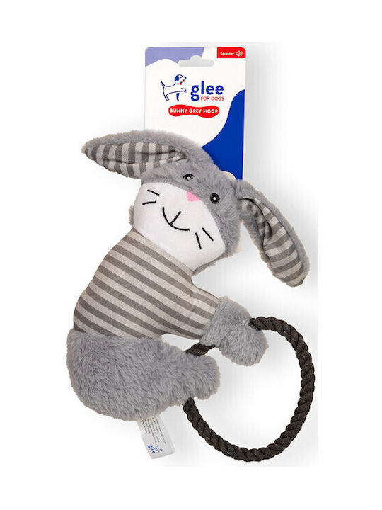 Παιχνίδι Σκύλου Bunny Grey Hoop Squeaky15x30cm