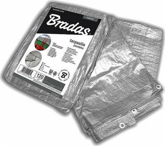 Bradas Waterproof Tarpaulin 120gr/m² 6x4m. Light Type Silver