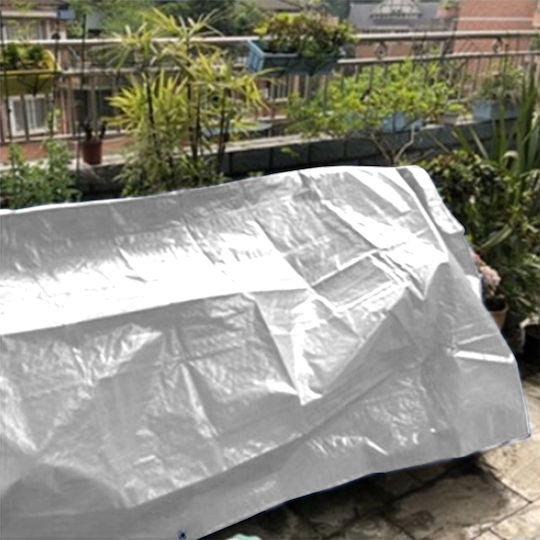 Krausmann Waterproof Tarpaulin 250gr/m² 5x8m. Heavy Duty Silver