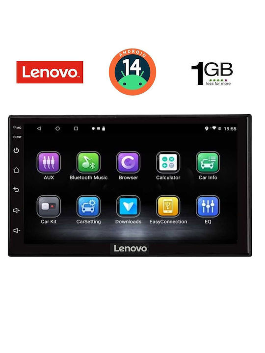 Lenovo Auto-Audiosystem 2DIN (Bluetooth/USB/WiFi/GPS/Apple-Carplay/Android-Auto) mit Touchscreen 7"