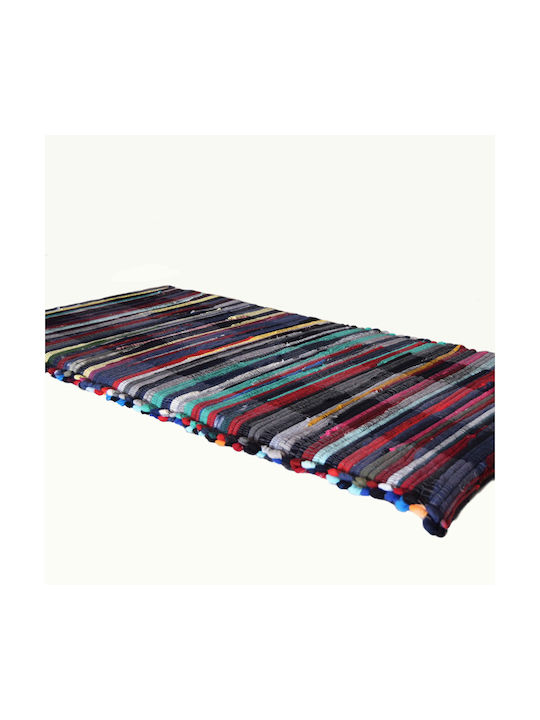 Decocraft Rectangular Cotton Multicolour Rug 60x120cm