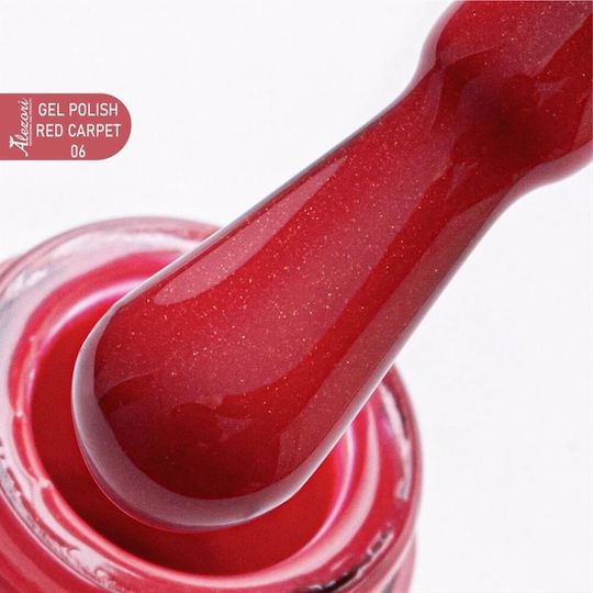 Alezori Halb-permanenter Nagellack Red Carpet 06 mit Glitter 15ml 1Stück