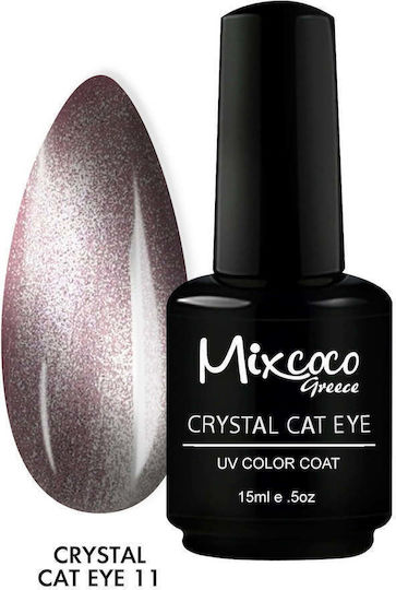 Mixcoco Хибриден Лак за Нокти 11 с Glitter Котешко око 15мл 1бр