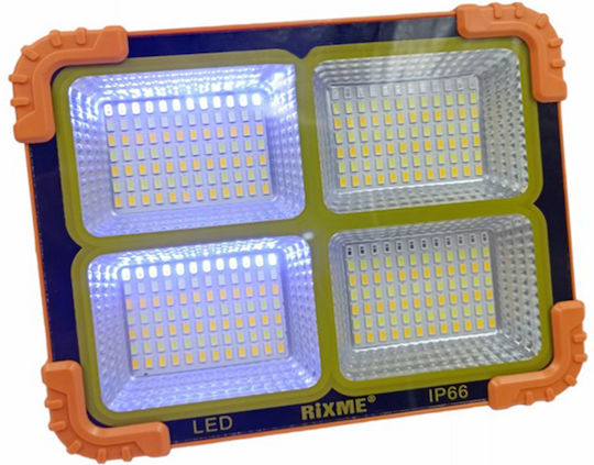 Rixme Ηλιακός Προβολέας LED Θερμό Λευκό 3000K
