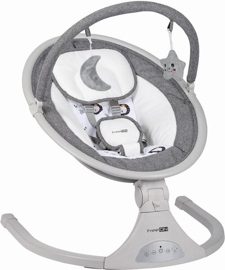 FreeOn Elektrisch Baby Relax Schaukel Elite Swing mit Musik Gray für Kind bis 9kg