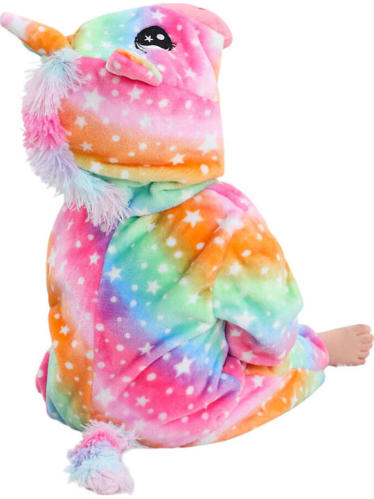 Queen Mother Kids' One-piece Pajamas Winter Velvet Multicolored Unicorn