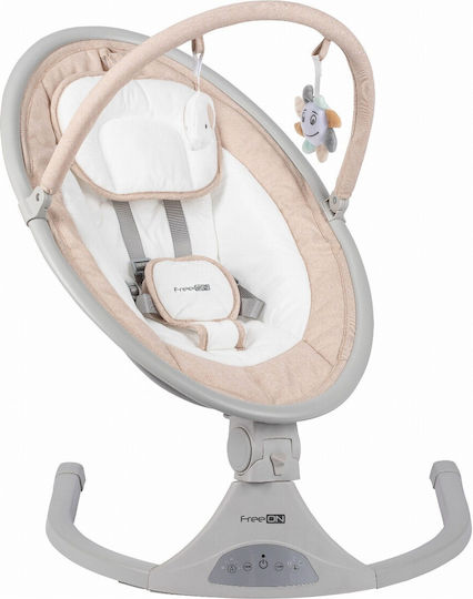 FreeOn Електрически Релакс Бебе Elite Swing с Музика Бежов за Дете до 9кг