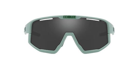 Bliz Cycling Glasses Fusion with Green Frame & Dark / Mirror Lenses