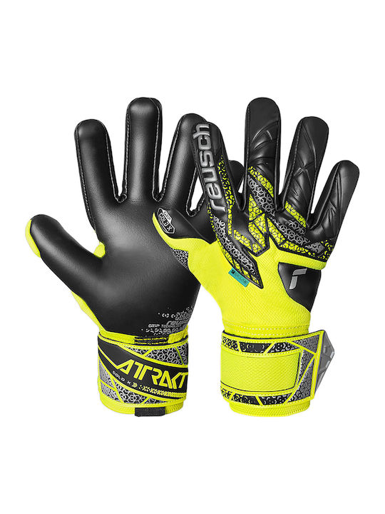 Reusch Attrakt Adults Goalkeeper Gloves Yellow
