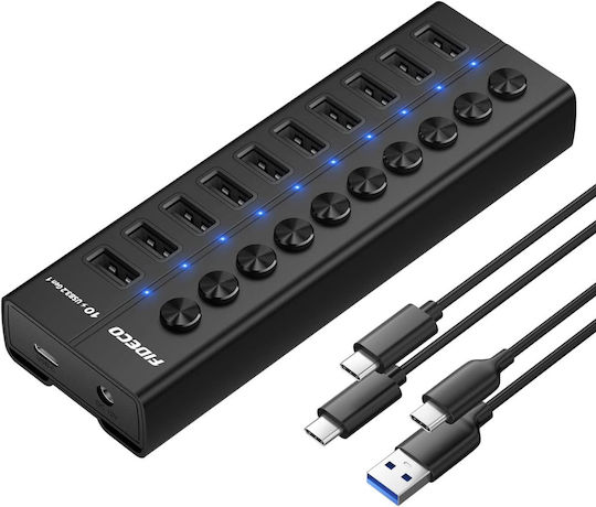 Хъб 10 Порта USB 3.2 с Връзка USB-A / USB-C