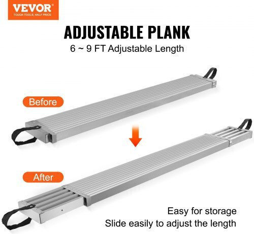 Schela telescopică din aluminiu Vevor 6-9 ft 500 lb Ksssjsjb69yc8e8ojv0