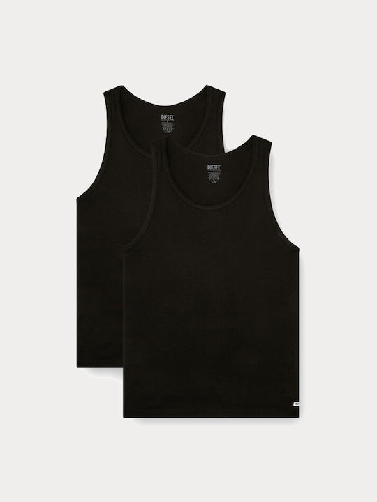 Herren Unterhemden Black 2Packung