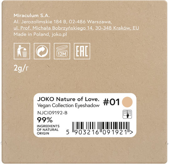 JOKO Lidschattenpalette in fester Form No 01 2gr