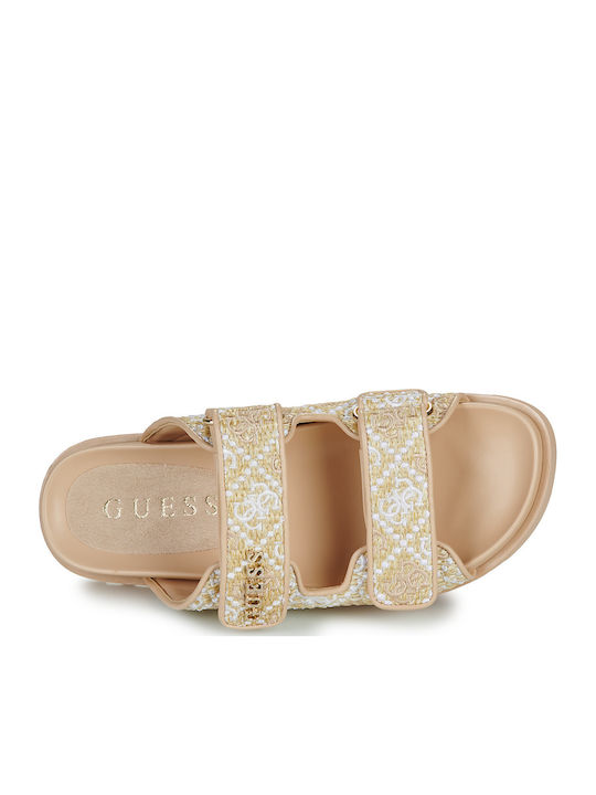 Flache Sandalen für Damen in Beige Farbe