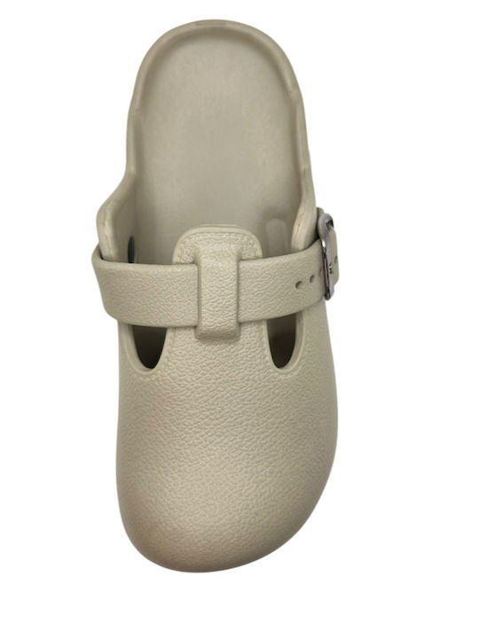 Damen Clogs Beige