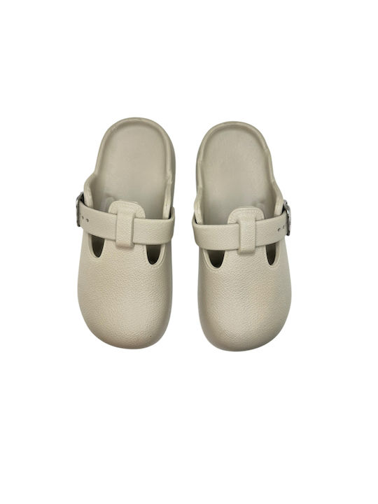 Damen Clogs Beige