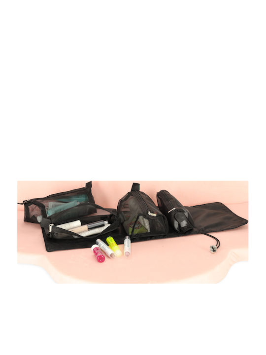 Kosmetik-Parfüm-Organizer-Tasche Tecos Ideal für Reisen Handgepäck Schwarz 4 Abnehmbare Fächer Kosmetik-Parfüm-Organizer-Tasche Tecos Ideal für Reisen Handgepäck Schwarz 4 Abnehmbare Fächer
