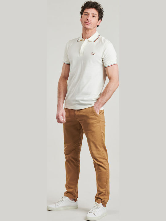 Herrenblusen Polo Kurzarm T-Shirts Beige