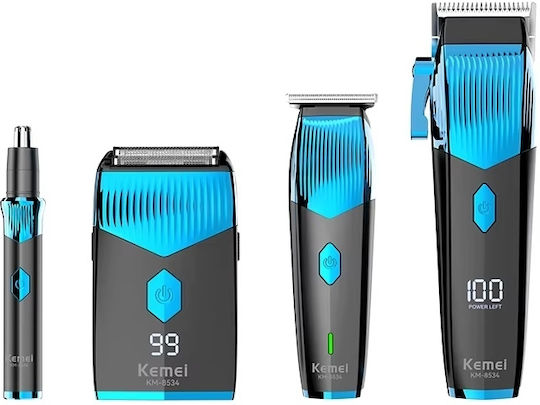 Kemei Wiederaufladbar Haarschneidemaschine Blau