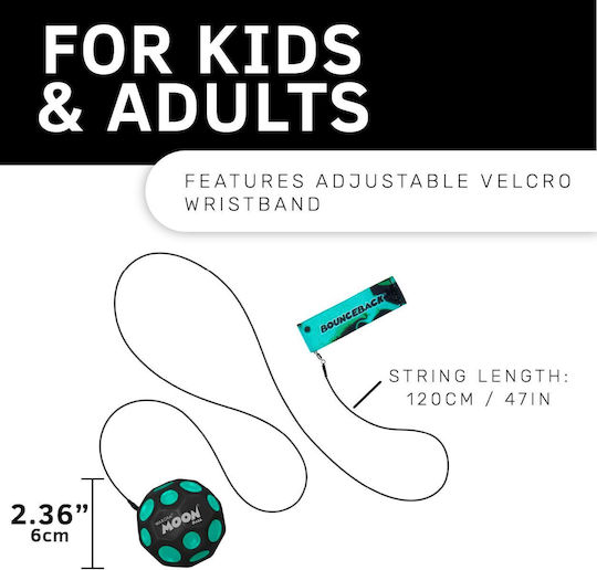 waboba Bounceback X Moon Ball Ground Ball Elastic Cord & Adjustable Velcro Bracelet Yellow 330c04a
