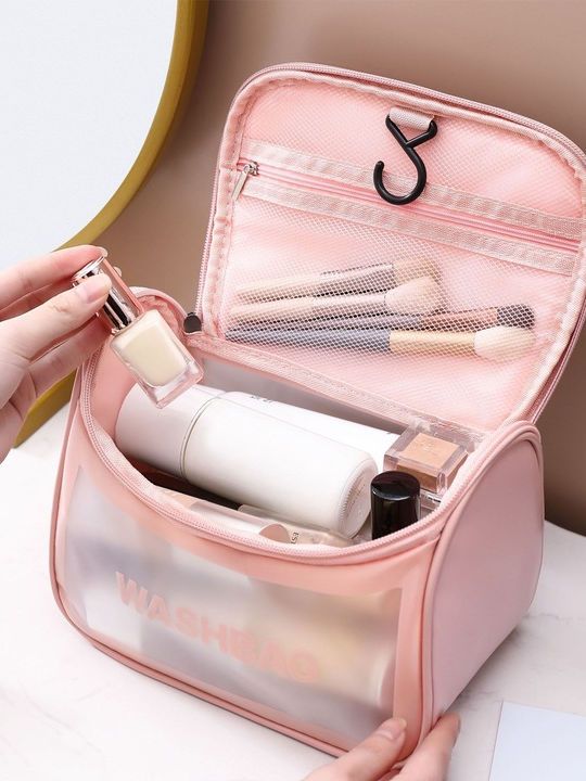 Cosmetic Travel Bag Tecos Dimensions 22x22x12.5 Cm Waterproof Pink