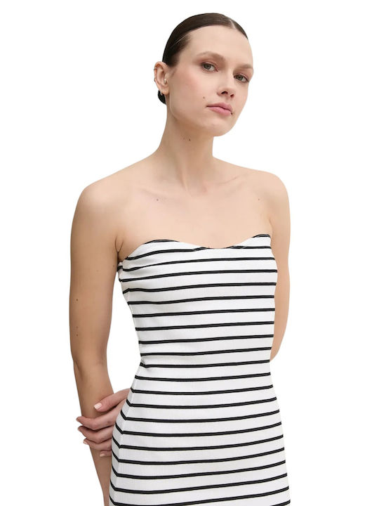 Summer Midi Dress White/Blue