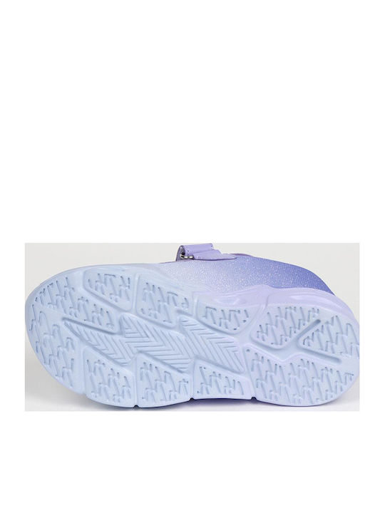 Stitch Kids Sneakers Anatomic with Hoop & Loop Closure and Lights Lilac