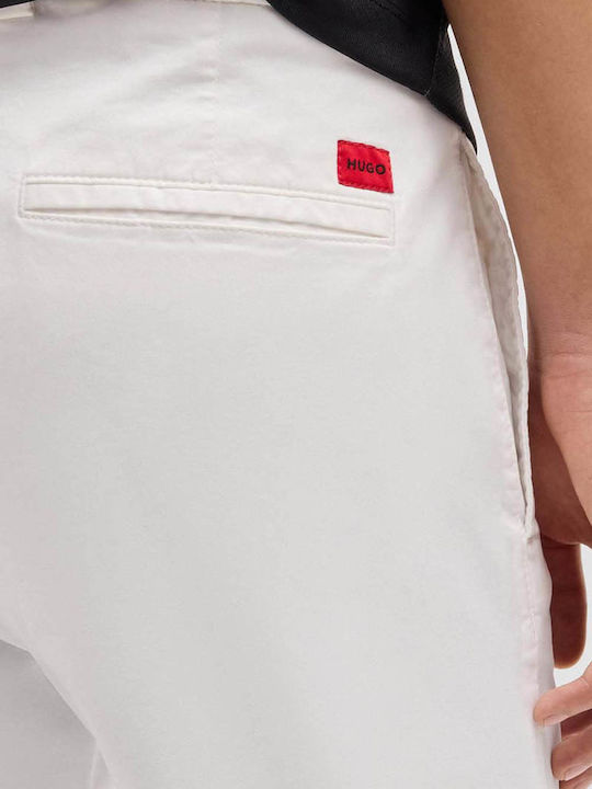 David251d Pantaloni Elastic Alb