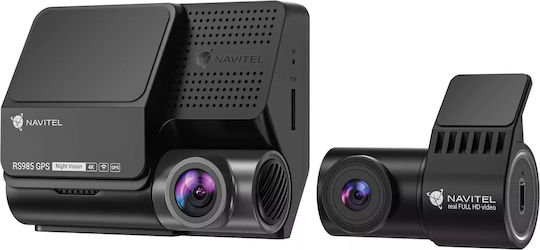 Navitel RS985 Car Digital Video Recorder Set with 4K Video Resolution and 3 Inch Screen Wi-Fi GPS and Rear Camera