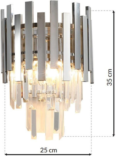Eko Light Lamp Wall Silver 25cm