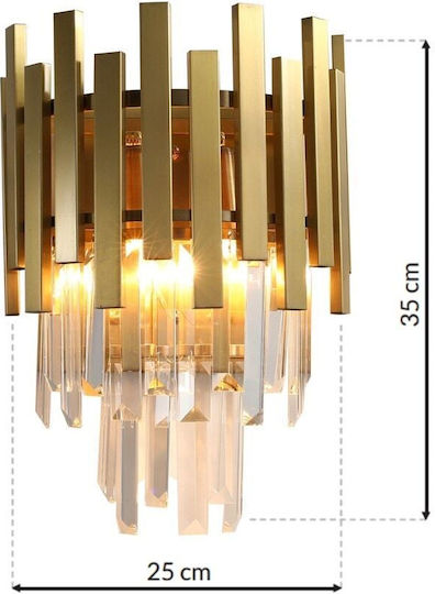 Eko Light Leuchte Wand Gold 25cm
