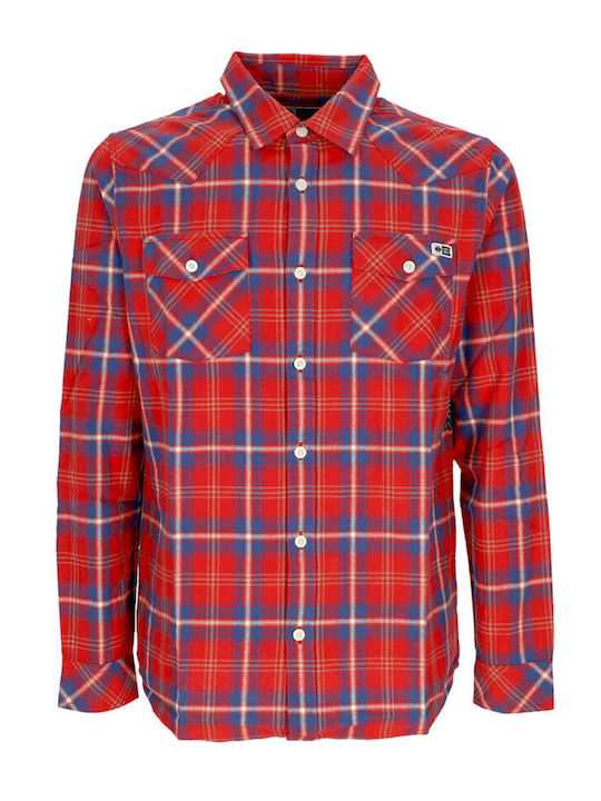 Langärmlig Flanell Hemd Red
