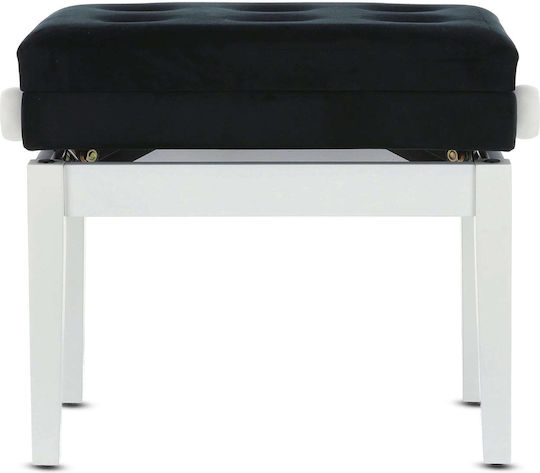 Gewa Piano Bench Deluxe Compartment Σκαμπό Πιάνου Ρυθμιζόμενο White Matt Μ57xΠ35xΥ52-61cm