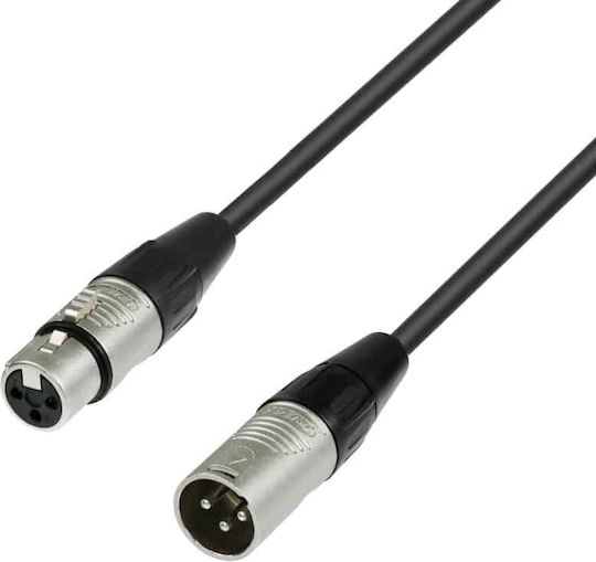 Adam Hall Кабел XLR мъжки - XLR женски Черен 10м K4MMF1000