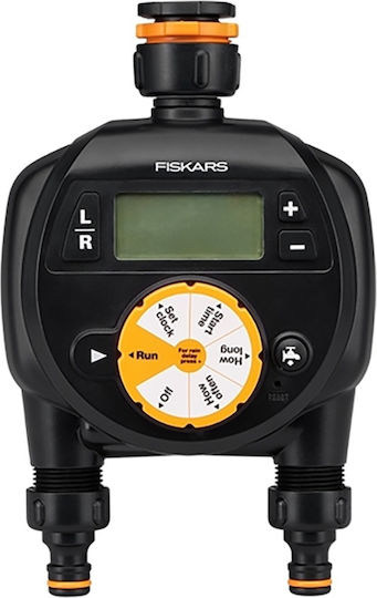 Fiskars Προγραμματιστής Ποτίσματος Μπαταρίας 2 Εξόδων