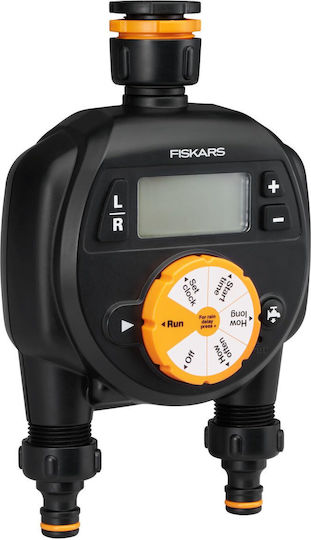 Fiskars Προγραμματιστής Ποτίσματος Μπαταρίας 2 Εξόδων