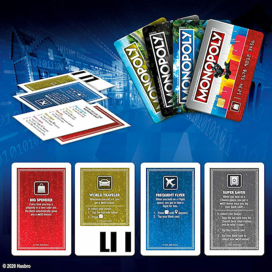 Επιτραπέζιο Παιχνίδι Monopoly - Ηλεκτρονική Εξαργύρωση Bonus με Μία Κάρτα για 2-4 Παίκτες 8+ Ετών Hasbro