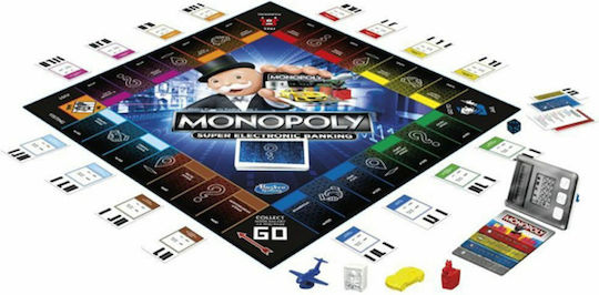 Επιτραπέζιο Παιχνίδι Monopoly - Ηλεκτρονική Εξαργύρωση Bonus με Μία Κάρτα για 2-4 Παίκτες 8+ Ετών Hasbro