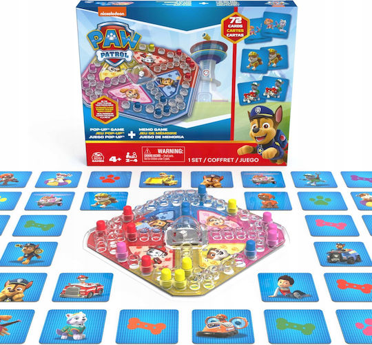 Brettspiel Paw Patrol - Memory & Pop Up für 2-4 Spieler 4+ Jahre Spin Master